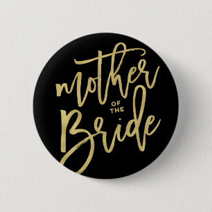 Badge Rond 5 Cm Mère De La Mariée Chic Gold Mariage De La Fête De