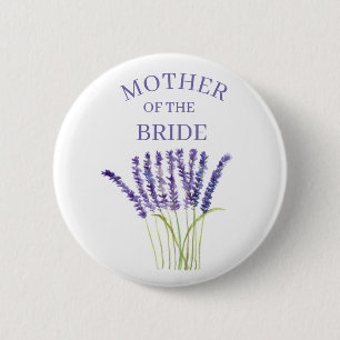 Badge Rond 5 Cm Mère de la mariée Lavender Herb aquarelle