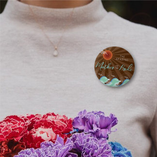 Badge Rond 5 Cm MÈRE DE LA MARIÉE Vagues fraîches Lunettes de sole