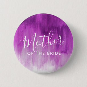 Badge Rond 5 Cm Mère de la mariée violet art mariage pin