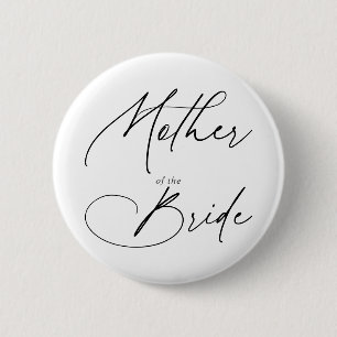 Badge Rond 5 Cm Mère De L'Épouse Chic Script