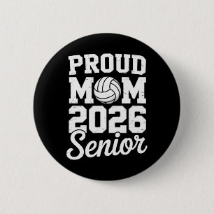 Badge Rond 5 Cm Mère de volley-ball Senior 2026 Remise des diplôme