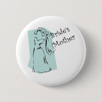Badge Rond 5 Cm Mère du bouton de jeune mariée
