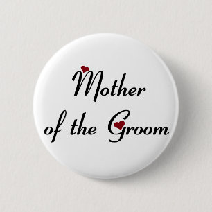 Badge Rond 5 Cm Mère du bouton de marié