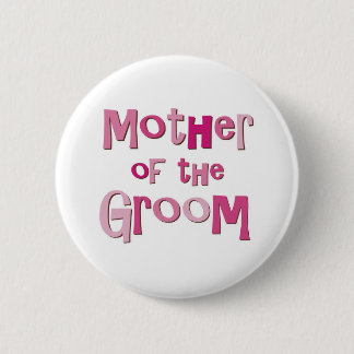 Badge Rond 5 Cm Mère du brun de rose de marié