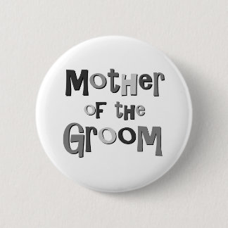 Badge Rond 5 Cm Mère du gris de marié