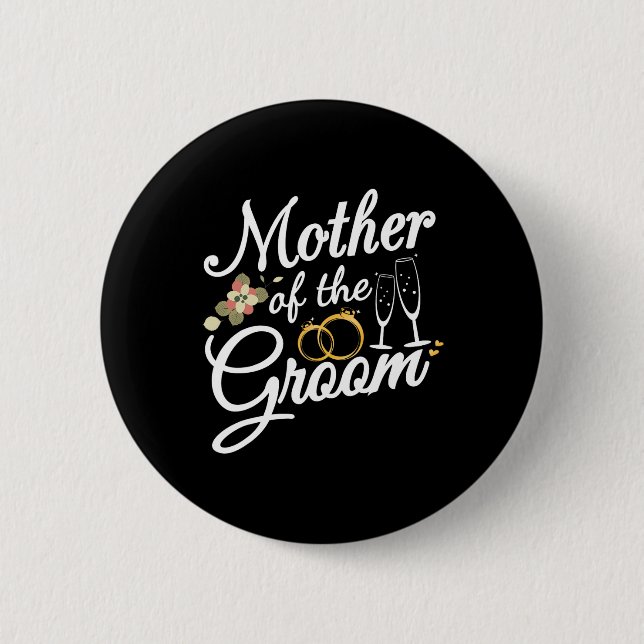 Badge Rond 5 Cm Mère Du Groom Mère Cadeaux Pour Mariage Ou Bache (Devant)
