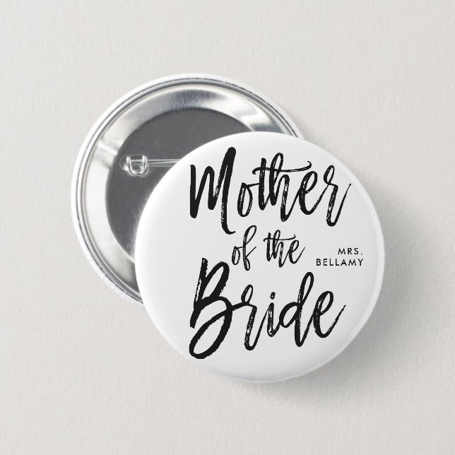 Badge Rond 5 Cm Mère du mariage fait sur commande de style de (Devant & derrière)