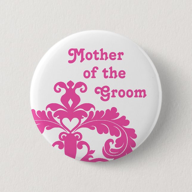 Badge Rond 5 Cm Mère du mariage Groom (Devant)