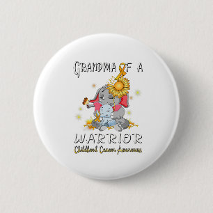 Badge Rond 5 Cm Mère d'un éléphant guerrier Enfance Cancer Fig