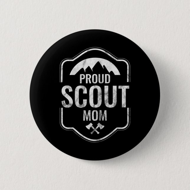 Badge Rond 5 Cm Mère éclaireuse fière de femmes Mère éclaireuse Ca (Devant)