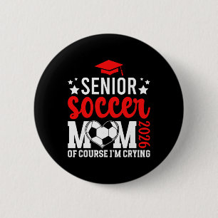Badge Rond 5 Cm Mère fière de soccer senior 2026 Mère de soccer se