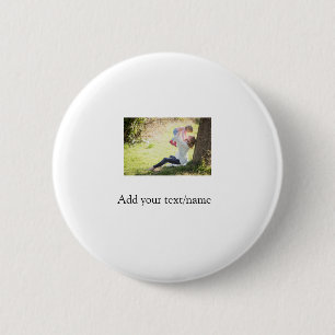 Badge Rond 5 Cm Mère fille photo de famille ajouter nom image text