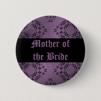 Badge Rond 5 Cm Mère mariage violette de la mariée