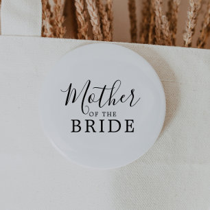 Badge Rond 5 Cm Mère minimaliste de la Fête des mariées de mariée
