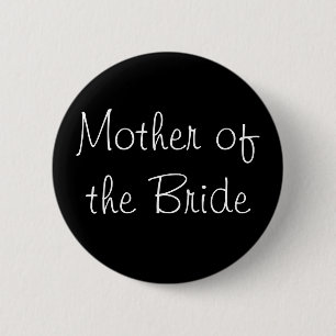 Badge Rond 5 Cm Mère noire du Pin de jeune mariée