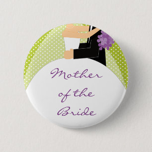 Badge Rond 5 Cm Mère nuptiale de partie du bouton de jeune