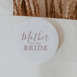 Badge Rond 5 Cm Mère RoseGold minimale de la Fête des mariées de m<br><div class="desc">Cette mère en or minimaliste rose du bouton de douche de mariée est parfaite pour un simple wedding shower. Le design romantique moderne est composé d'or rose classique et de typographie blanche associée à une calligraphie rustique mais élégante avec un style vintage lettré à la main. Personnalisable dans n'importe quelle...</div>