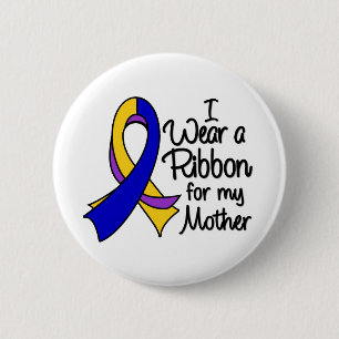 Badge Rond 5 Cm Mère - Ruban Cancer de la vessie