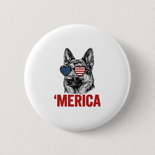 Badge Rond 5 Cm Merica Berger Allemand Drapeau Lunettes de soleil