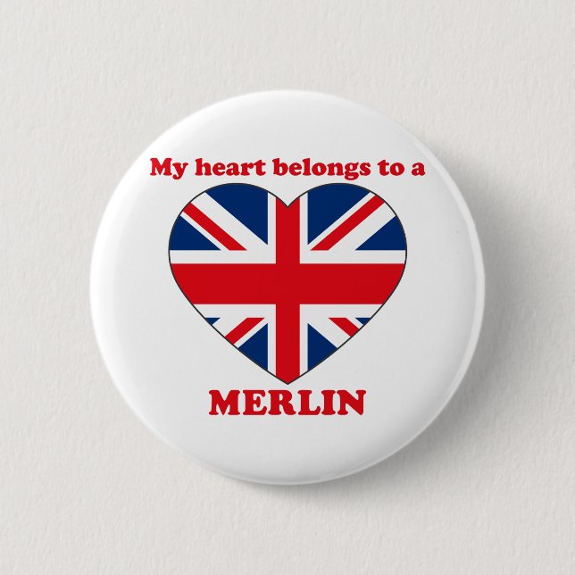 BADGE ROND 5 CM MERLIN (Devant)
