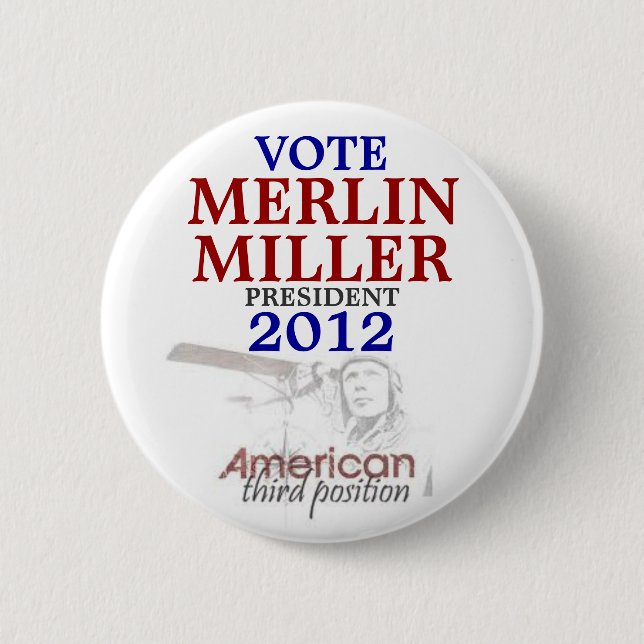 Badge Rond 5 Cm MERLIN Miller 2012 (Devant)
