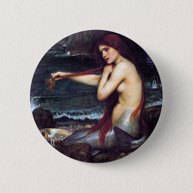 Badge Rond 5 Cm Mermaid (Devant)