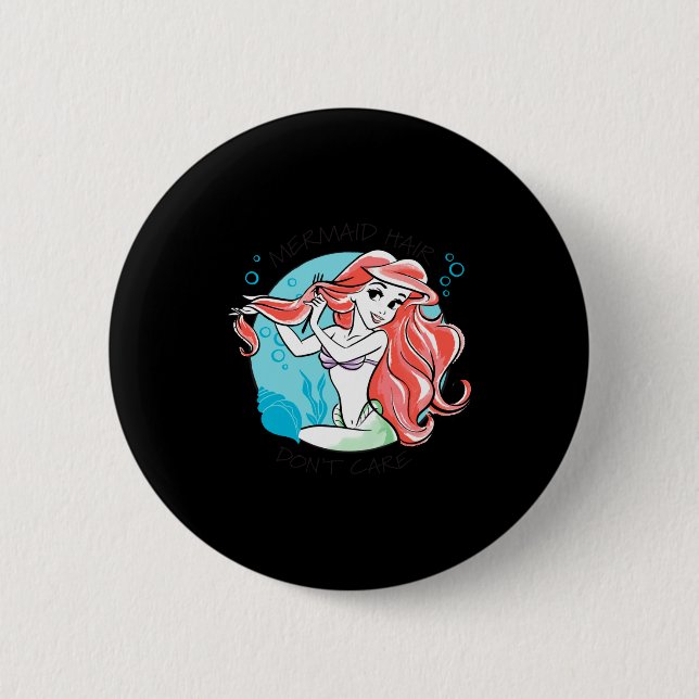 Badge Rond 5 Cm Mermaid Hair Dont Care  (Devant)