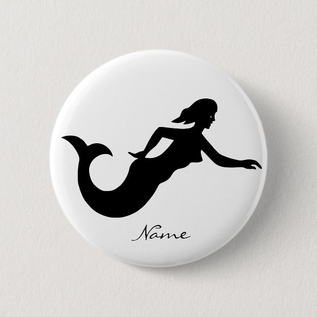 Badge Rond 5 Cm Mermaid Silhouette Thunder_Cove (Devant)