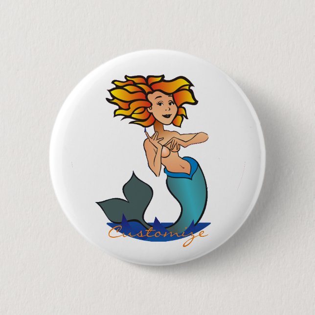 Badge Rond 5 Cm Mermaid Thunder_Cove (Devant)