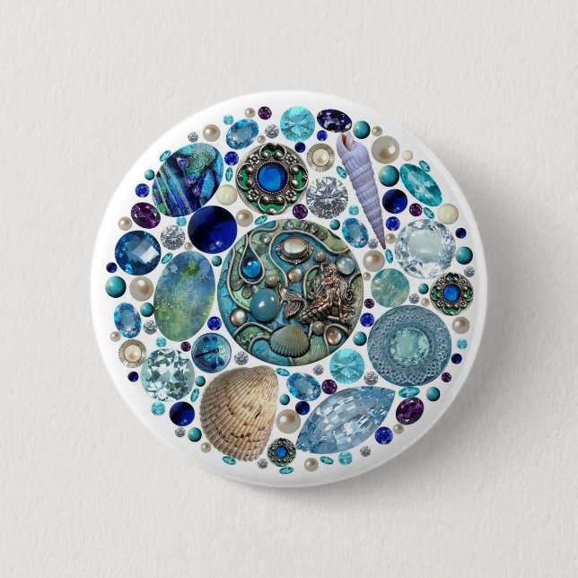 Badge Rond 5 Cm Mermaid's Treasure 1 (Devant)