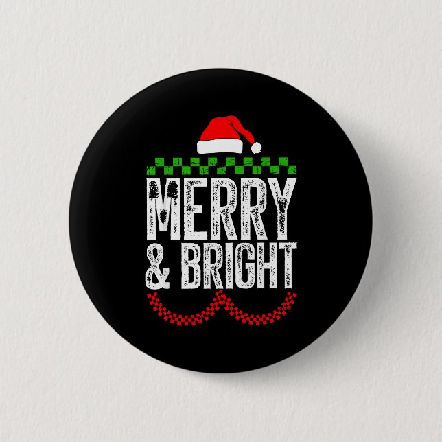 Badge Rond 5 Cm Merry &amp; Bright Moody &amp; Uptight Matching Co (Devant)