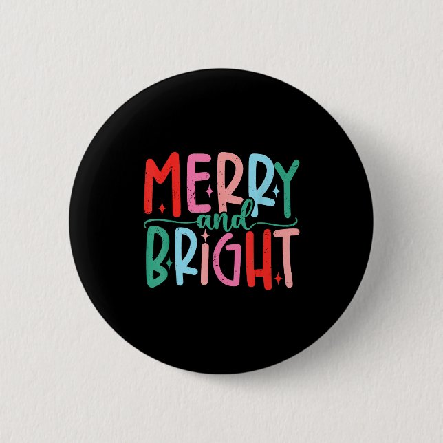 Badge Rond 5 Cm Merry &amp; Bright Moody &amp; Uptight Matching Co (Devant)