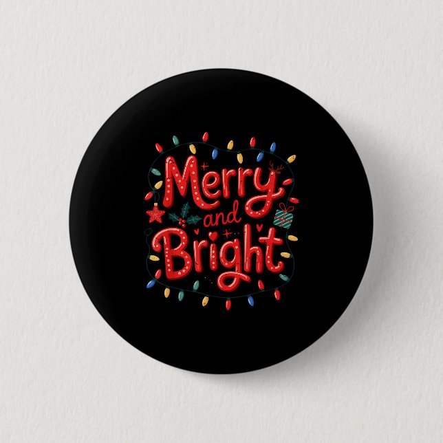 Badge Rond 5 Cm Merry &amp; Bright Moody &amp; Uptight Matching Co (Devant)