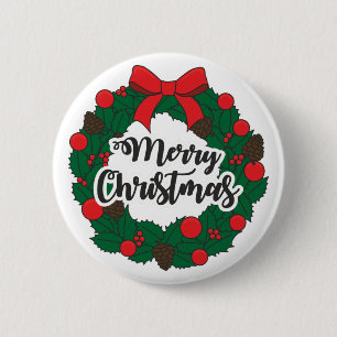 Badge Rond 5 Cm Merry christmas