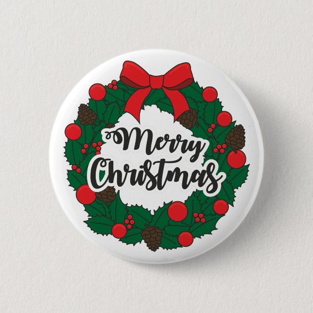 Badge Rond 5 Cm Merry christmas (Devant)