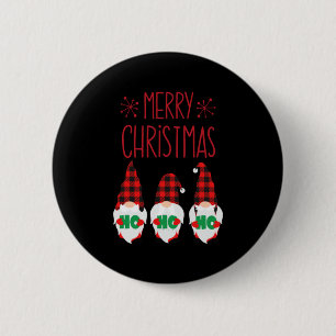 BADGE ROND 5 CM MERRY CHRISTMAS GNOMES