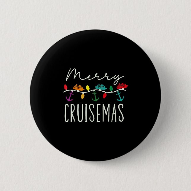 Badge Rond 5 Cm Merry Cruise-mas Cruise Christmas Xmas Pajamas Hol (Devant)