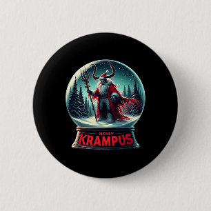 Badge Rond 5 Cm Merry Krampus Krampus Arrive À La Ville De Noël Ho