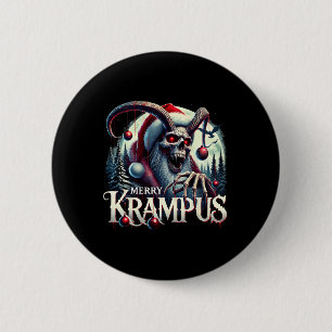 Badge Rond 5 Cm Merry Krampus Krampus Vient À La Ville Horreur Chr