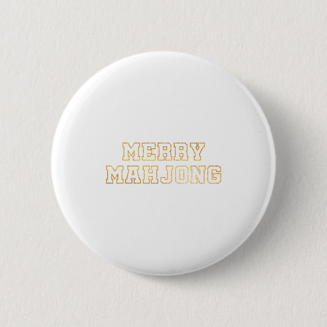 Badge Rond 5 Cm Merry Mahjong Christmas Mahj Holiday Party Women M (Devant)
