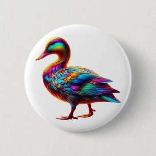 Badge Rond 5 Cm Merveilleux Canard