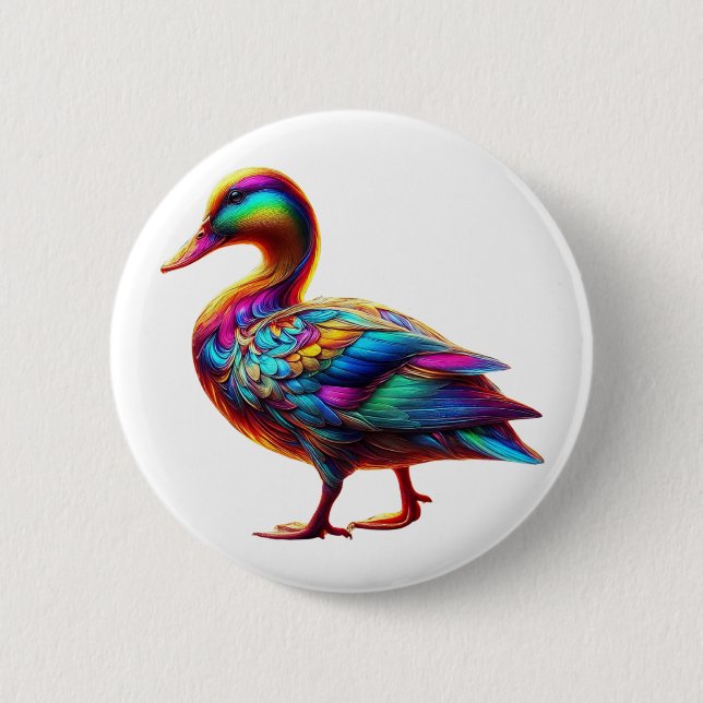 Badge Rond 5 Cm Merveilleux Canard (Devant)