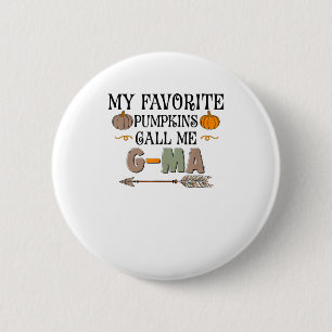 Badge Rond 5 Cm Mes Citrouilles préférés m'appellent G-MA grand-mè
