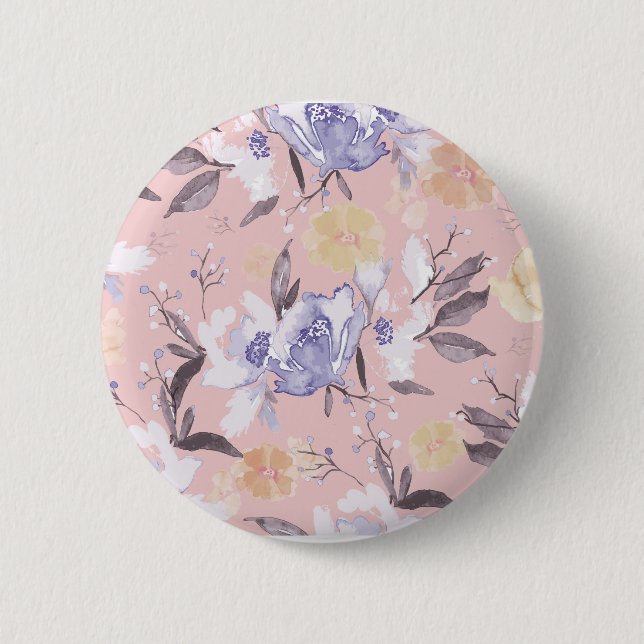 Badge Rond 5 Cm Mes fleurs de jardin (Devant)