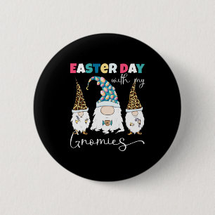 Badge Rond 5 Cm Mes Gnomes de Pâques Gnomes Léopard
