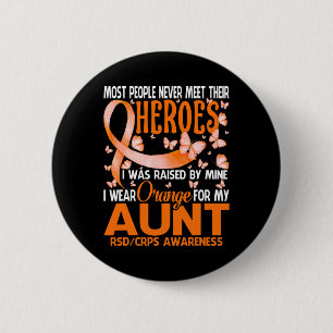 Badge Rond 5 Cm Mes Héros Je Porte Orange Pour Ma Tante Rsd Crans