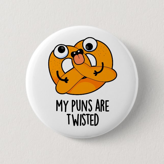 Badge Rond 5 Cm Mes jeux de mots sont un biscuit apéritif drôle Tw (Devant)