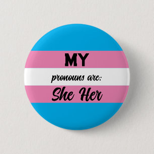 Badge Rond 5 Cm Mes Pronononcations Sont Elle Les Siens, L'Identit