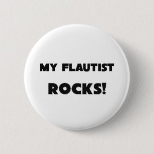 Badge Rond 5 Cm MES ROCHES de flûtiste !